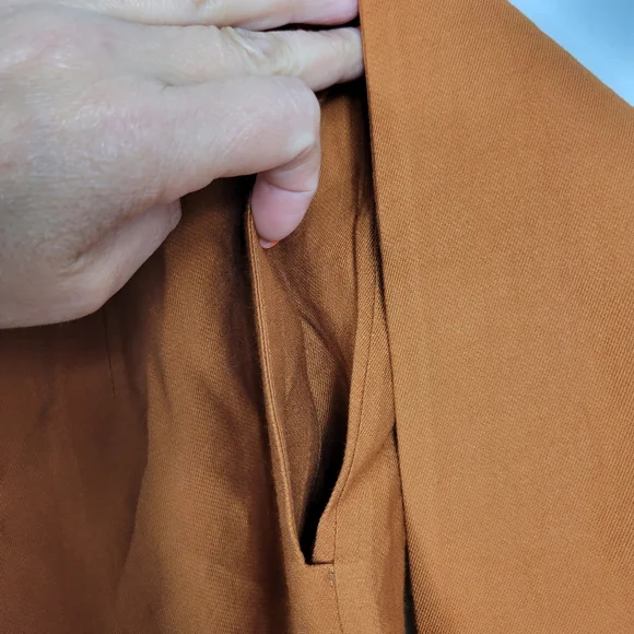 Materiel wide leg pants